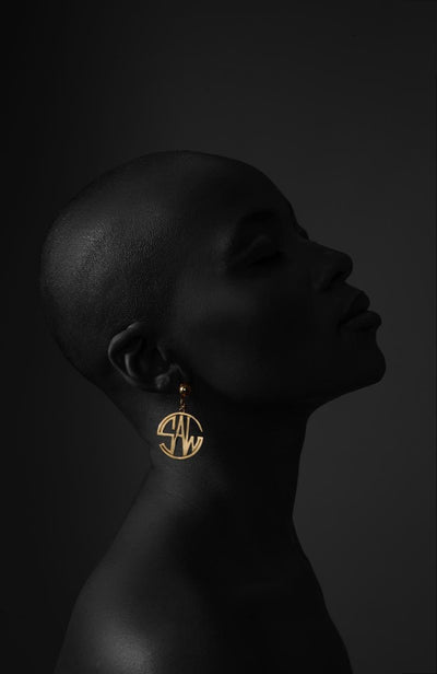 GOLD SAW EARRINGS